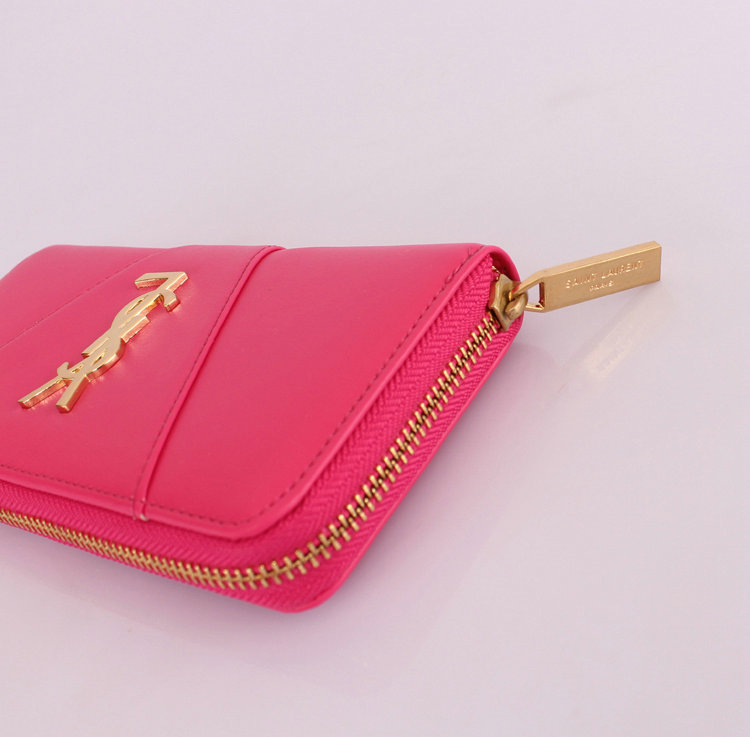 YSL zip wallet 1357 rosered